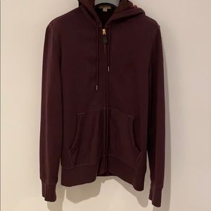 Burberry Hooded Sweatshirt - Dark Red - Size L